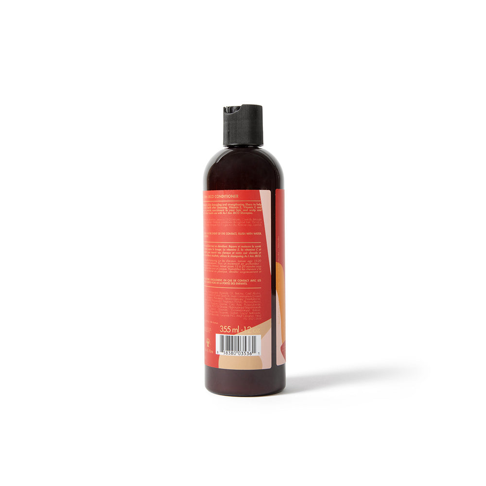 Sidebillede af As I Am Jamaican Black Castor Oil Leave-In Conditioner i en 355ml flaske.