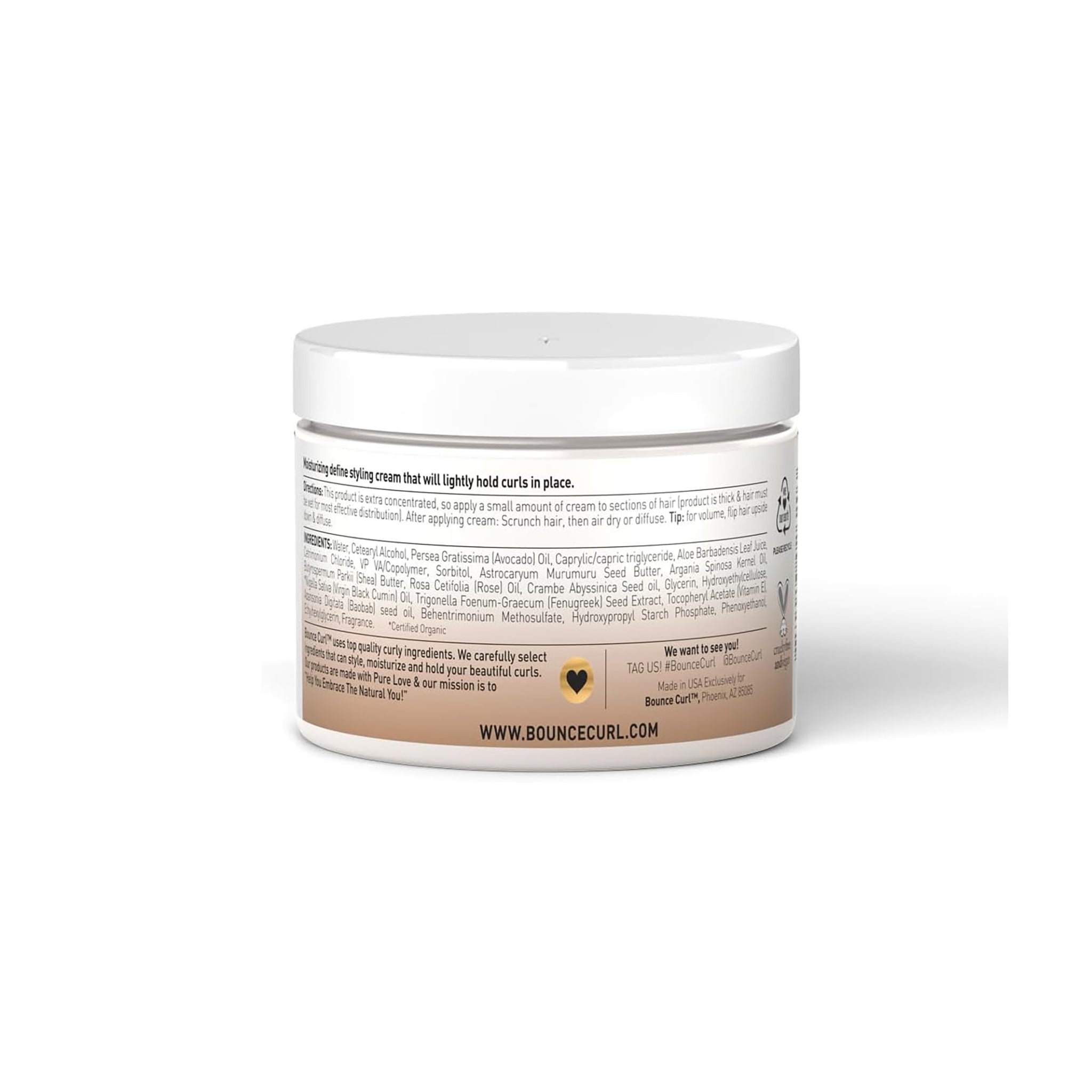 Bounce Curl Avocado & Rose Oil Clump and Define Cream 177ml