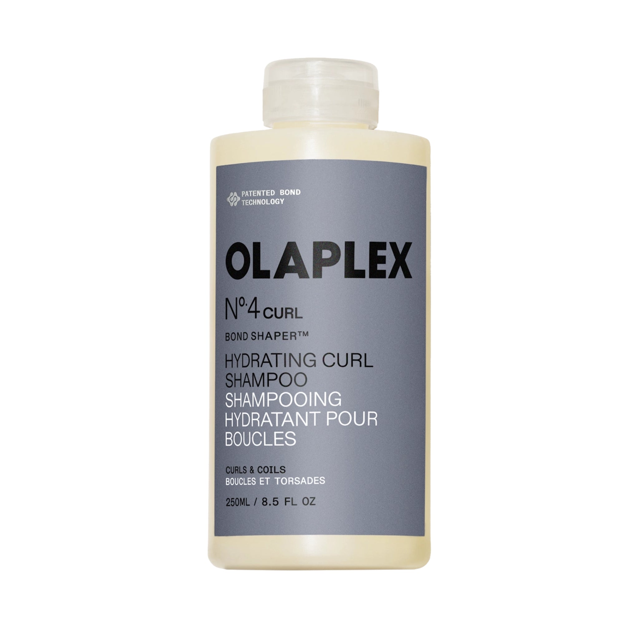 Olaplex No.4 Curl Bond Shaper hydrerende curl shampoo til krøller og spiraler, 250 ml flaske.
