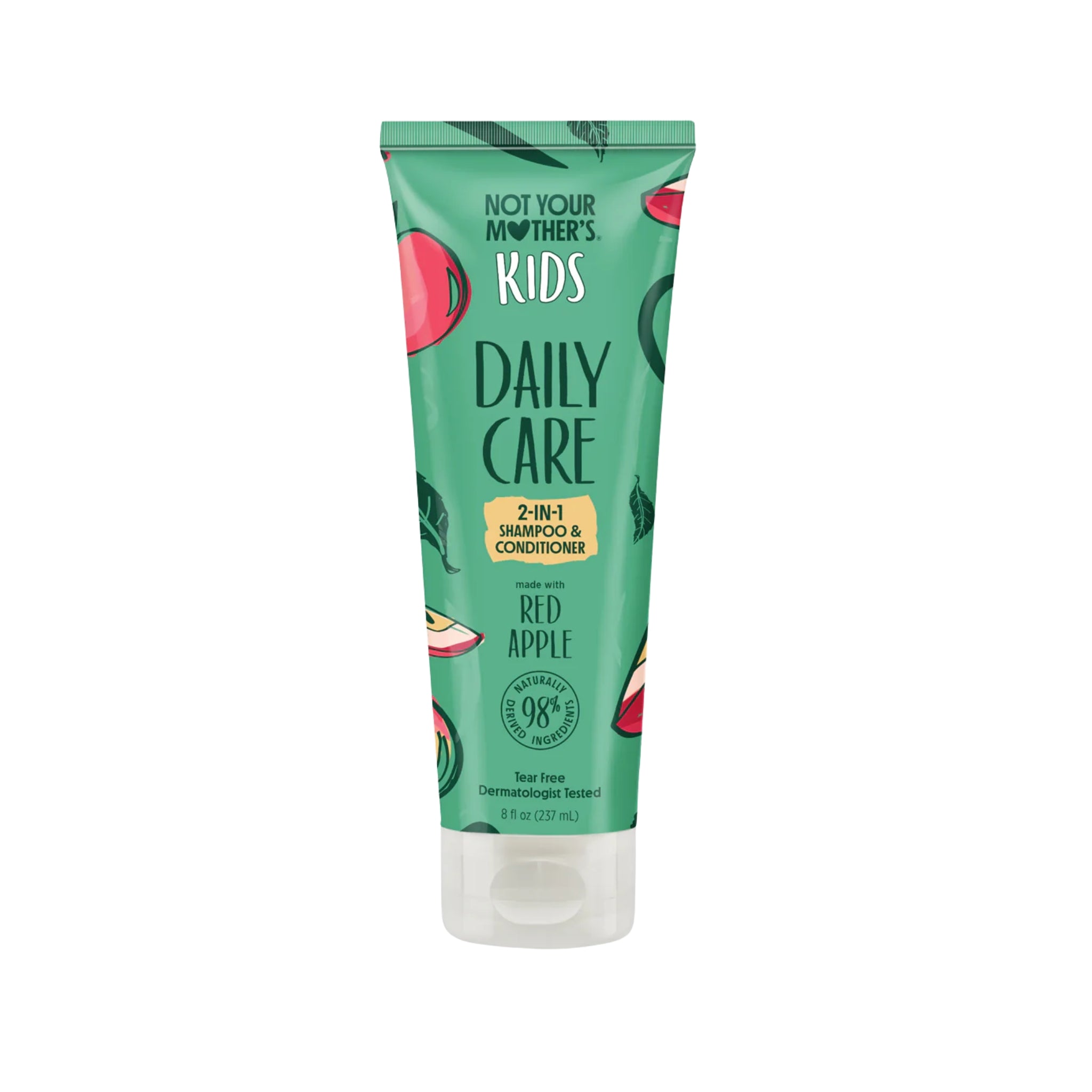 Not Your Mother's Kids Daily Care 2-i-1 shampoo og balsam med rødt æble, grøn tube, 237 ml.