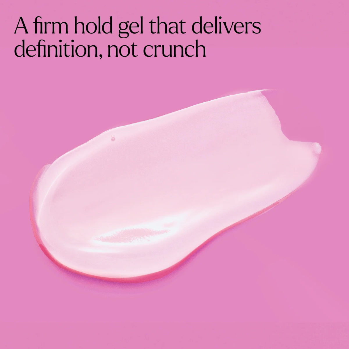 Only Curls Mega Hold Curl Gel 250ml – tekstur af pink krølle-gel med stærk hold og glansfuld finish.
