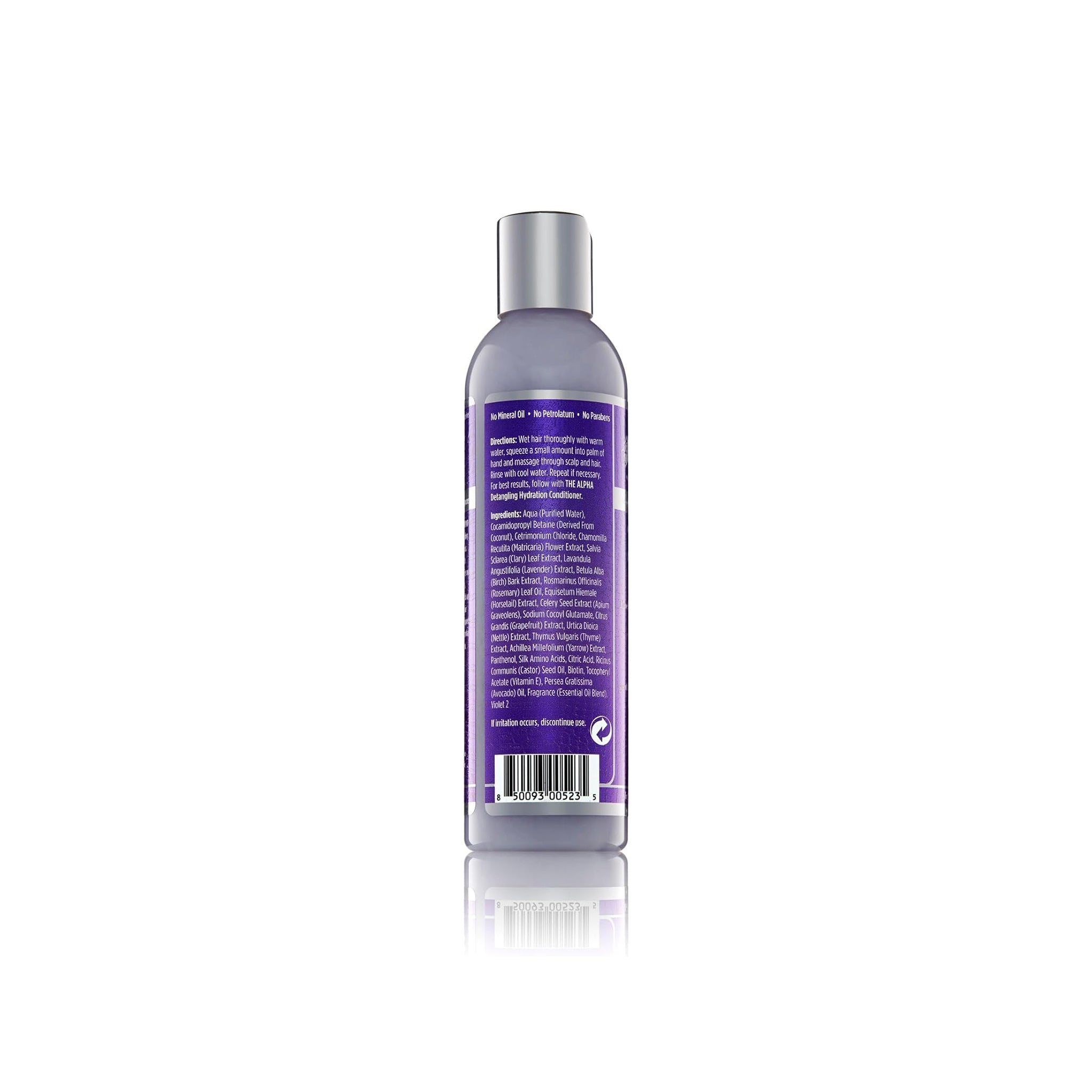 The Mane Choice The Alpha shampoo (236 ml) - Bagside med ingredienser.